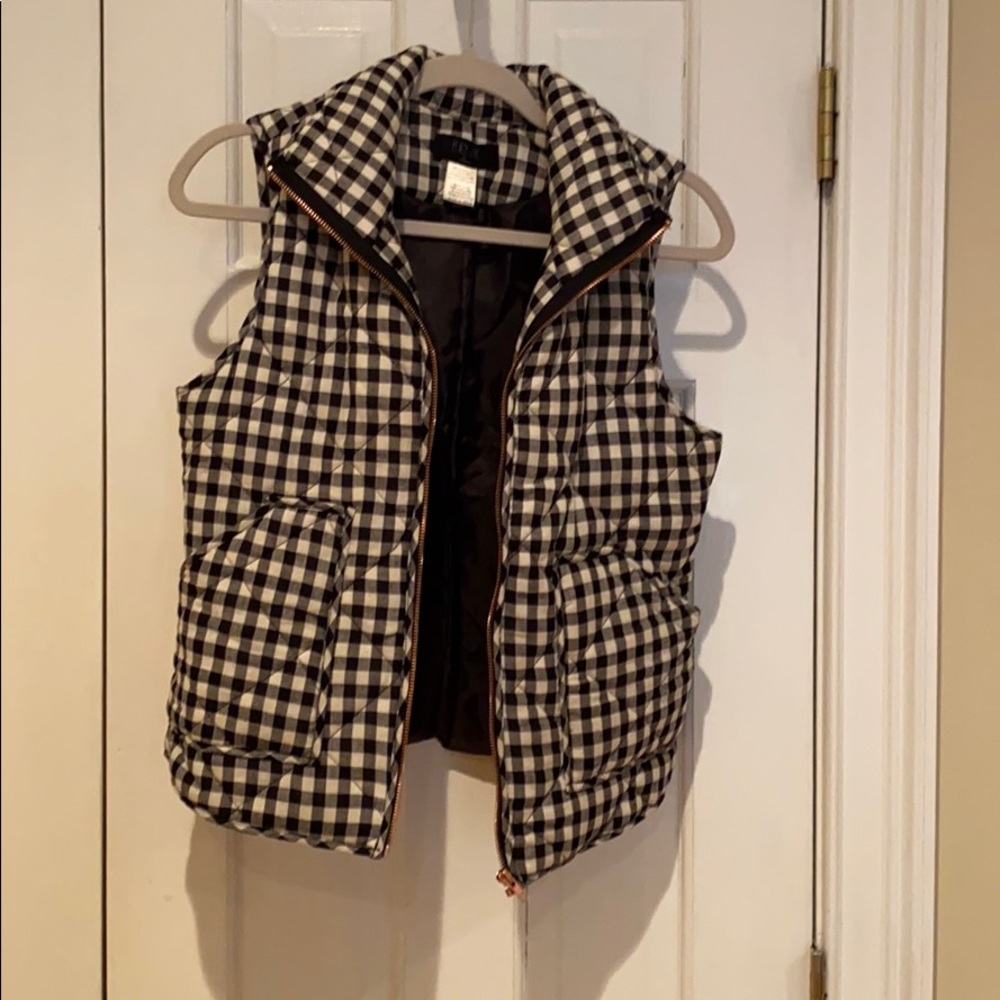Black and white checkered vest size small